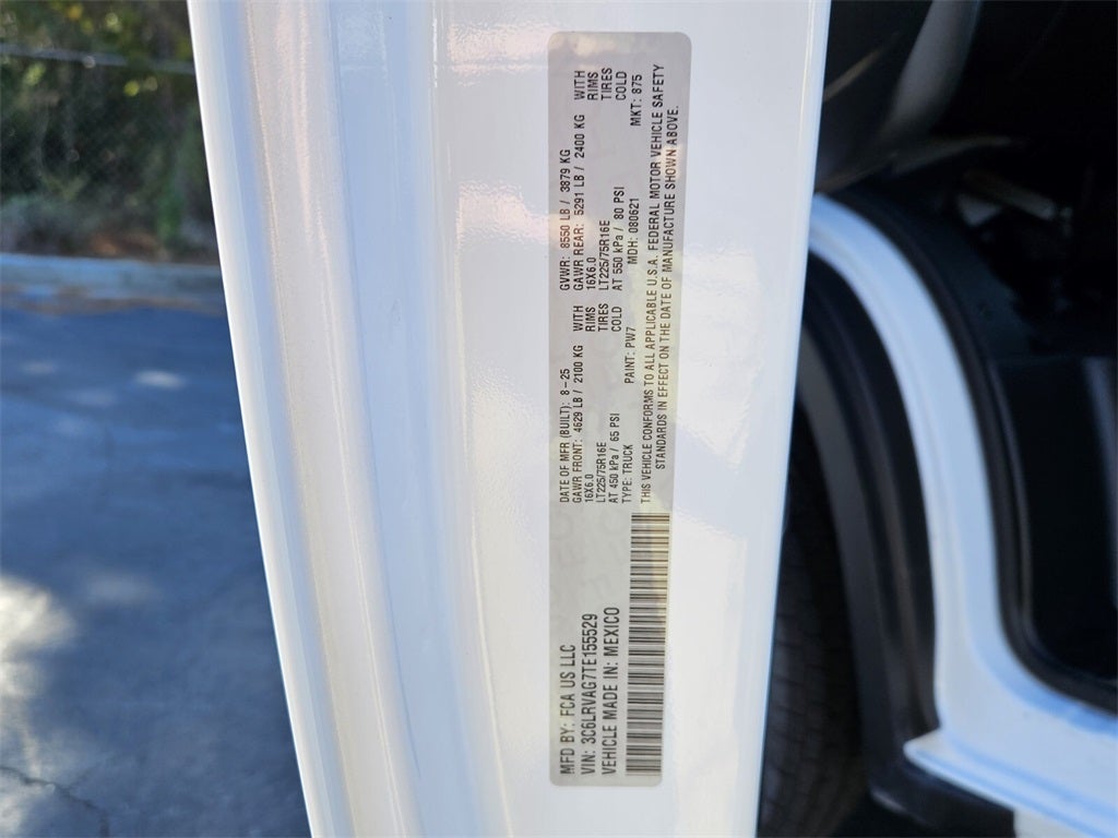 2026 RAM Ram ProMaster RAM PROMASTER 1500 TRADESMAN CARGO VAN LOW ROOF 136' WB