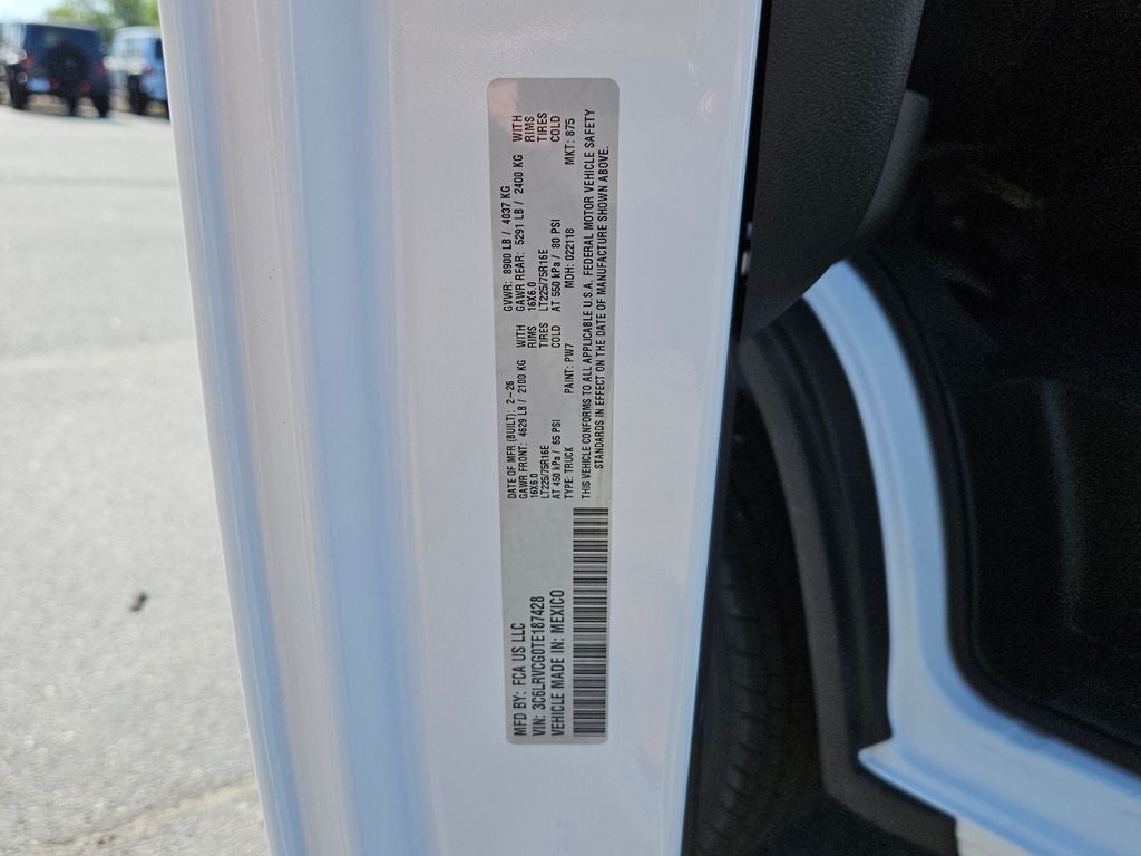 2026 RAM Ram ProMaster RAM PROMASTER 2500 TRADESMAN CARGO VAN HIGH ROOF 136' WB