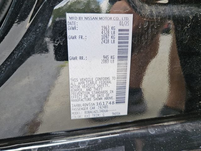 2025 Nissan Altima SV FWD