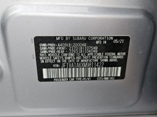 2021 Subaru WRX Base