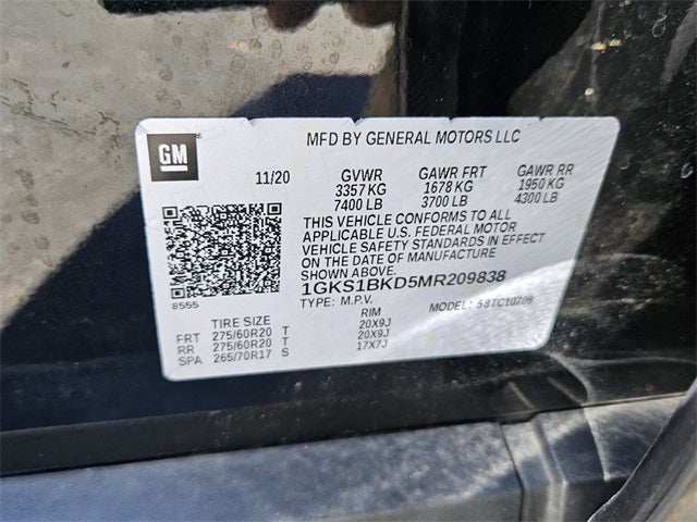 2021 GMC Yukon SLT