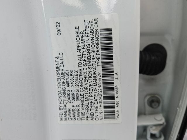 2022 Honda Accord Hybrid Sport