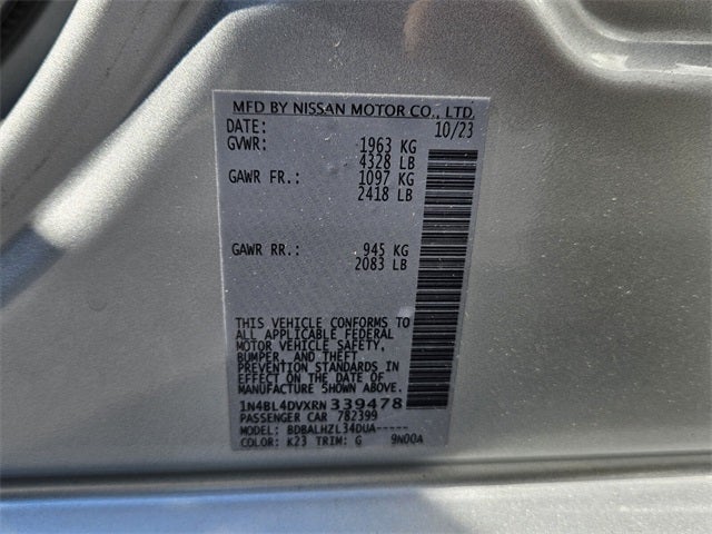 2024 Nissan Altima 2.5 SV