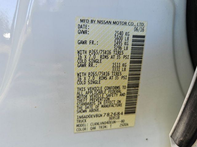 2016 Nissan Frontier PRO-4X