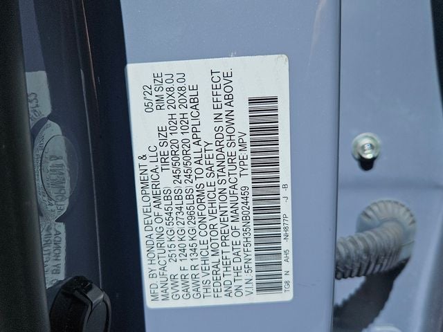 2022 Honda Pilot Sport