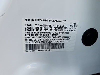 2020 Honda Pilot Touring 8 Passenger