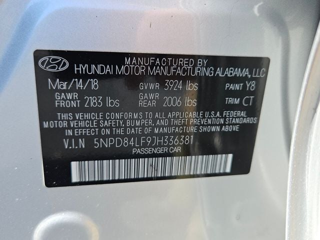 2018 Hyundai Elantra Value Edition